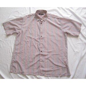 Men Bassiri Limited Collection Geometric Button Short Shirt Sz 3XL (MT320)